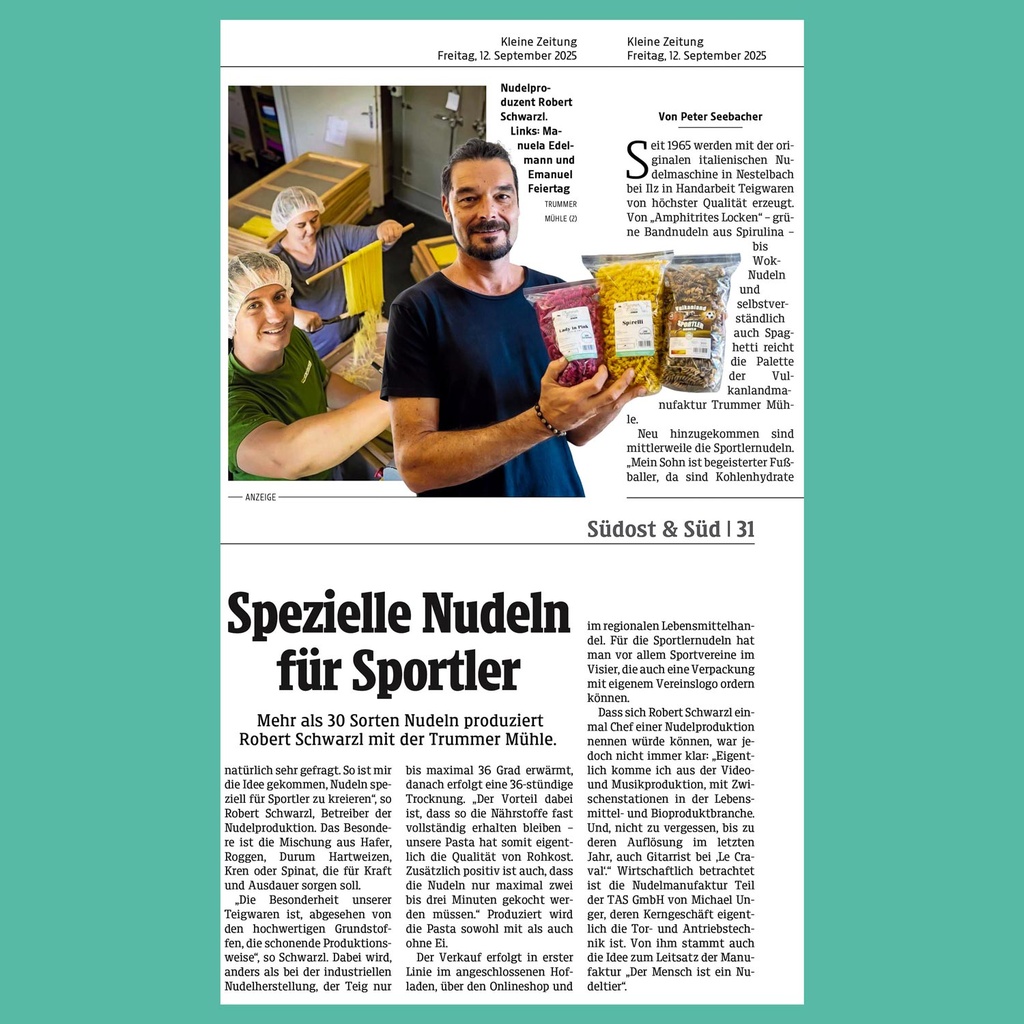 Vulkanland "Sportlernudeln" 300g