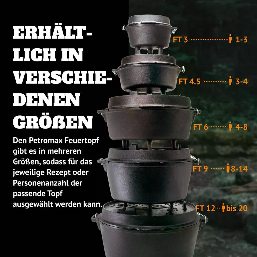 Petromax  Feuertopf FT 12 mit Füßen