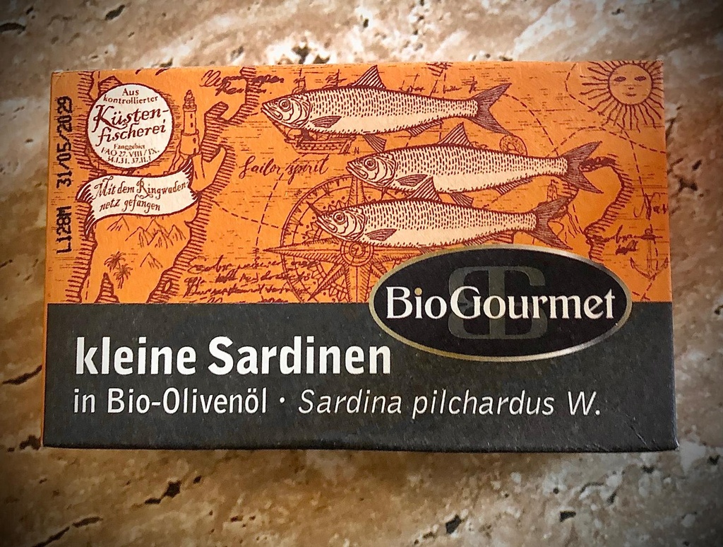 Bio Gourmet - kleine Sardinen in Bio-Ölivenöl 120g