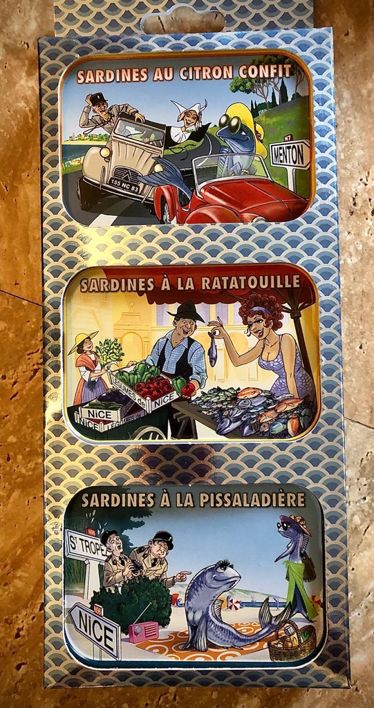 La bonnne mer - Geschenkset mit 3 Dosen Sardinen