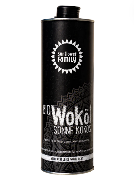 SunflowerFamily Wok Sonne/Kokos Öl 1 Liter