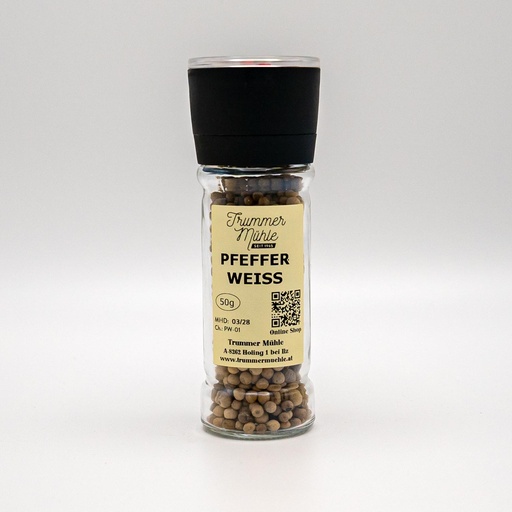 Gewürzmühle Pfeffer WEISS 50g