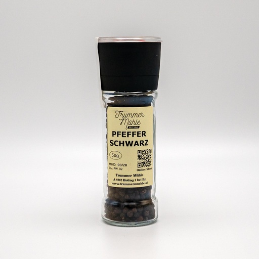 Gewürzmühle Pfeffer SCHWARZ 50g
