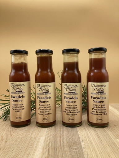 Steirische Paradeissauce zwei Currysorten 250 g