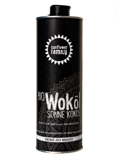 SunflowerFamily Wok Sonne/Kokos Öl 1 Liter